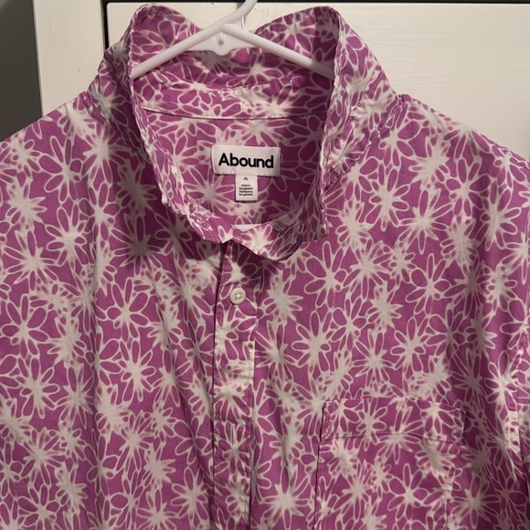 Abound Men’s Pink Floral Print Shirt - Picture 6 of 6